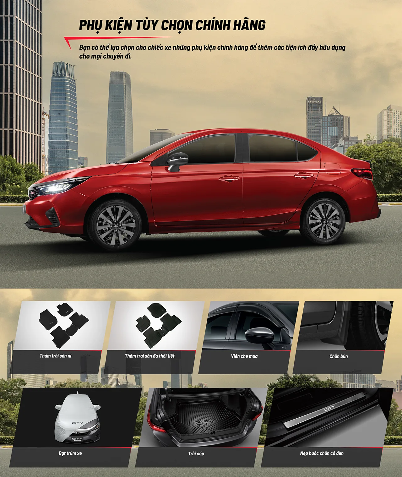 HONDA CITY Phụ kiện chính hãng Honda CITY
