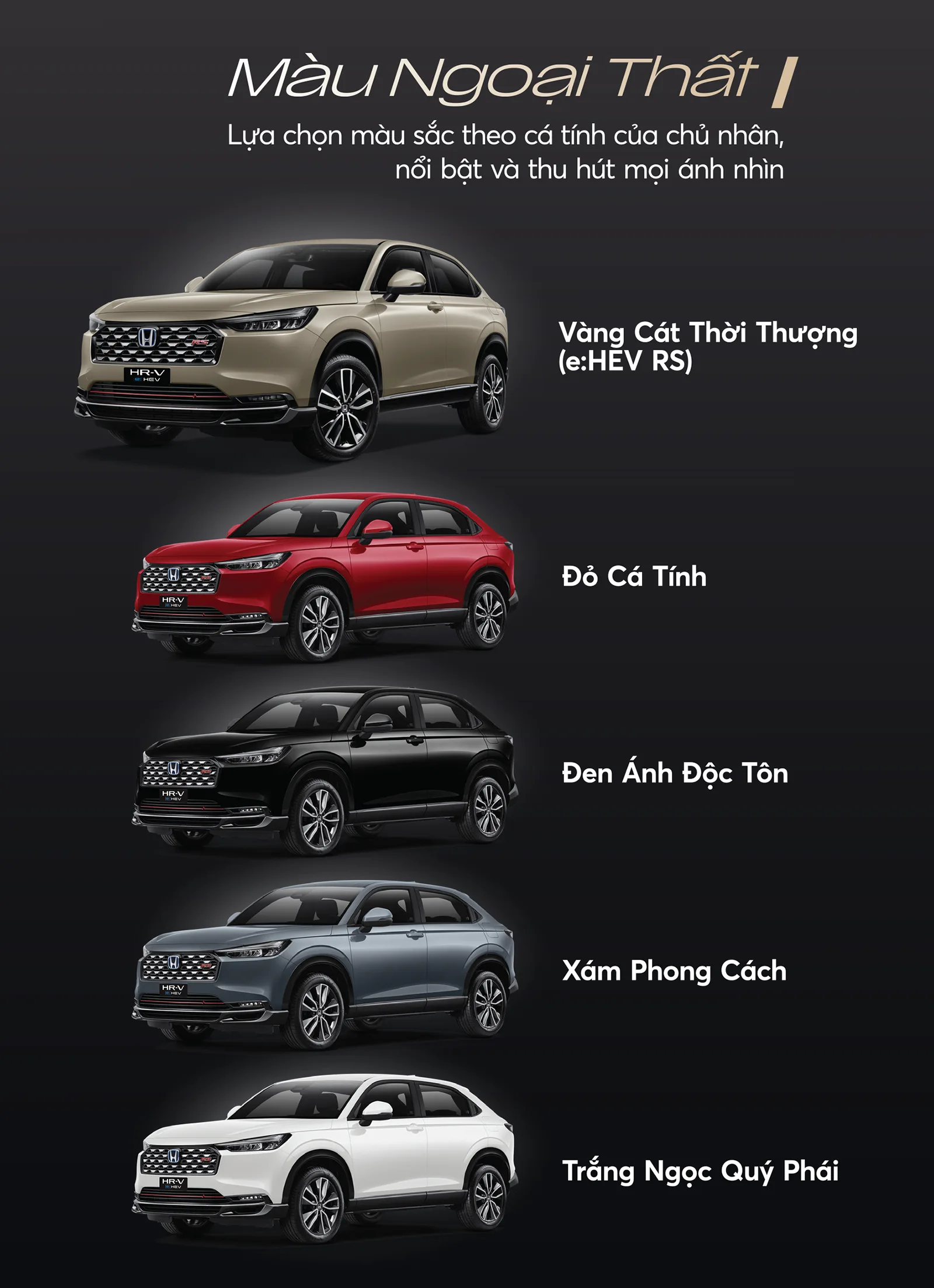 HONDA HRV Màu sắc Honda HRV