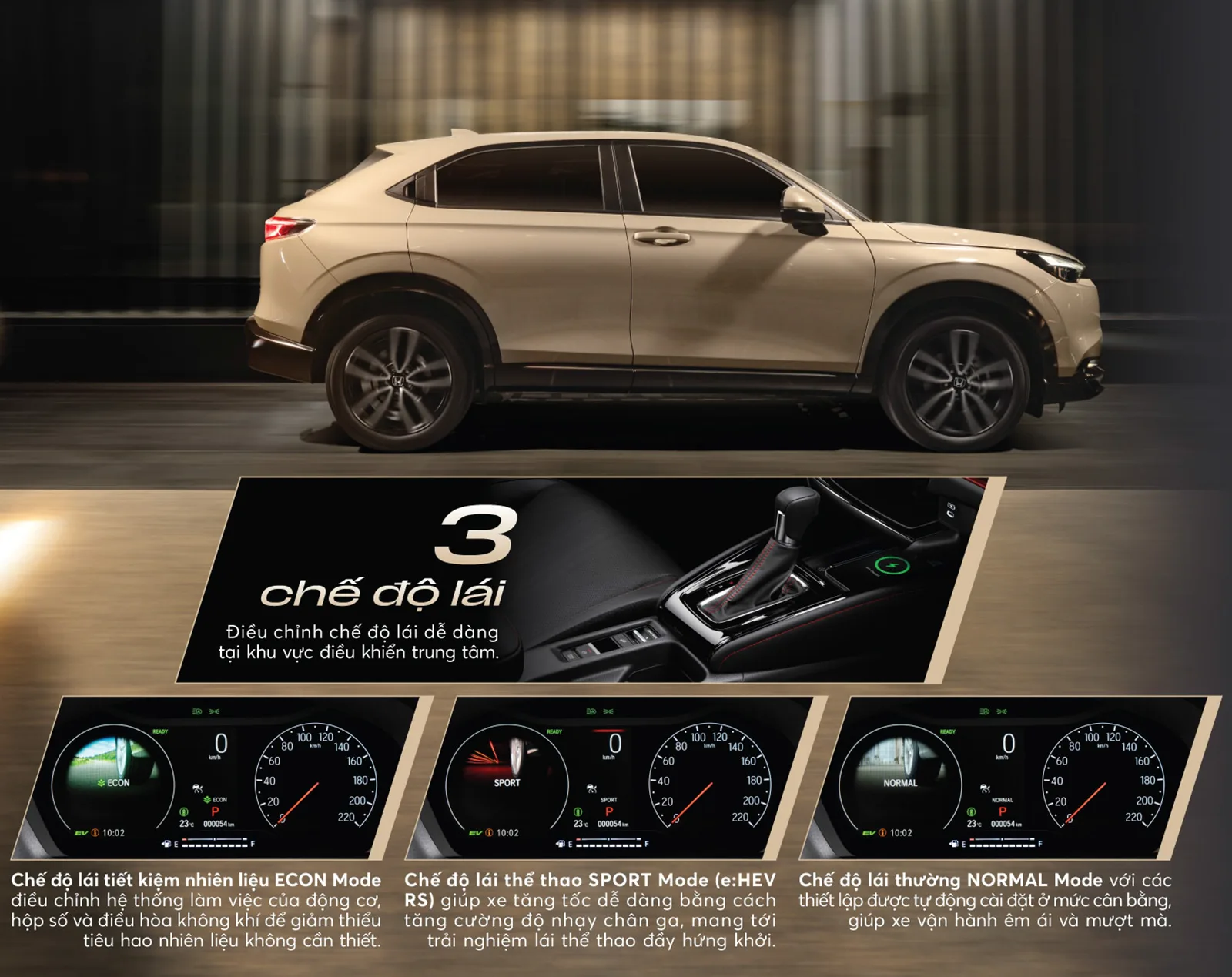 HONDA HRV Các Chế Độ Lái Trên Honda HRV